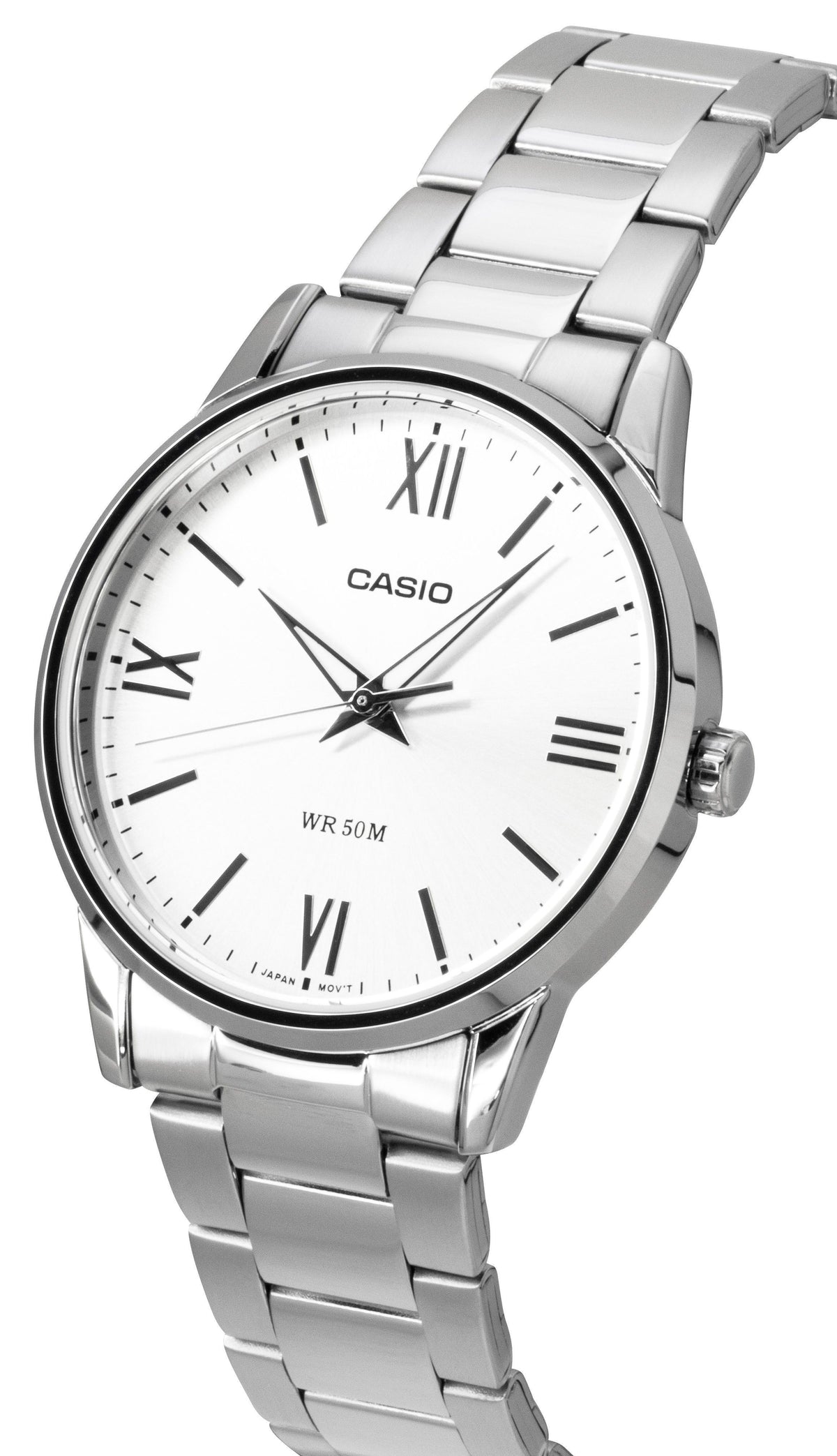 Casio Analog Stainless Steel Silver Dial Quartz MTP-1303DD-7AV Men's Watch