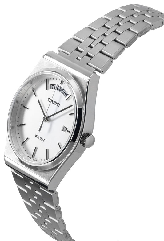 Casio Standard Analog Stainless Steel Silver Dial Quartz MTP-B146D-7AV Men's Watch