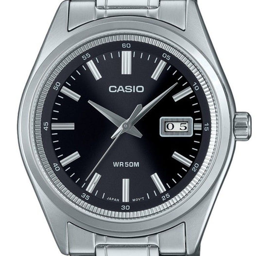 Casio Standard Analog Stainless Steel Black Dial Quartz MTP-B180D-1A1V Men's Watch
