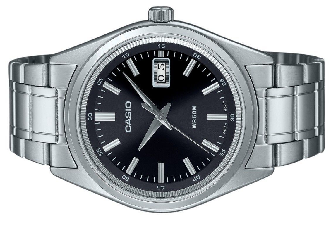 Casio Standard Analog Stainless Steel Black Dial Quartz MTP-B180D-1A1V Men's Watch