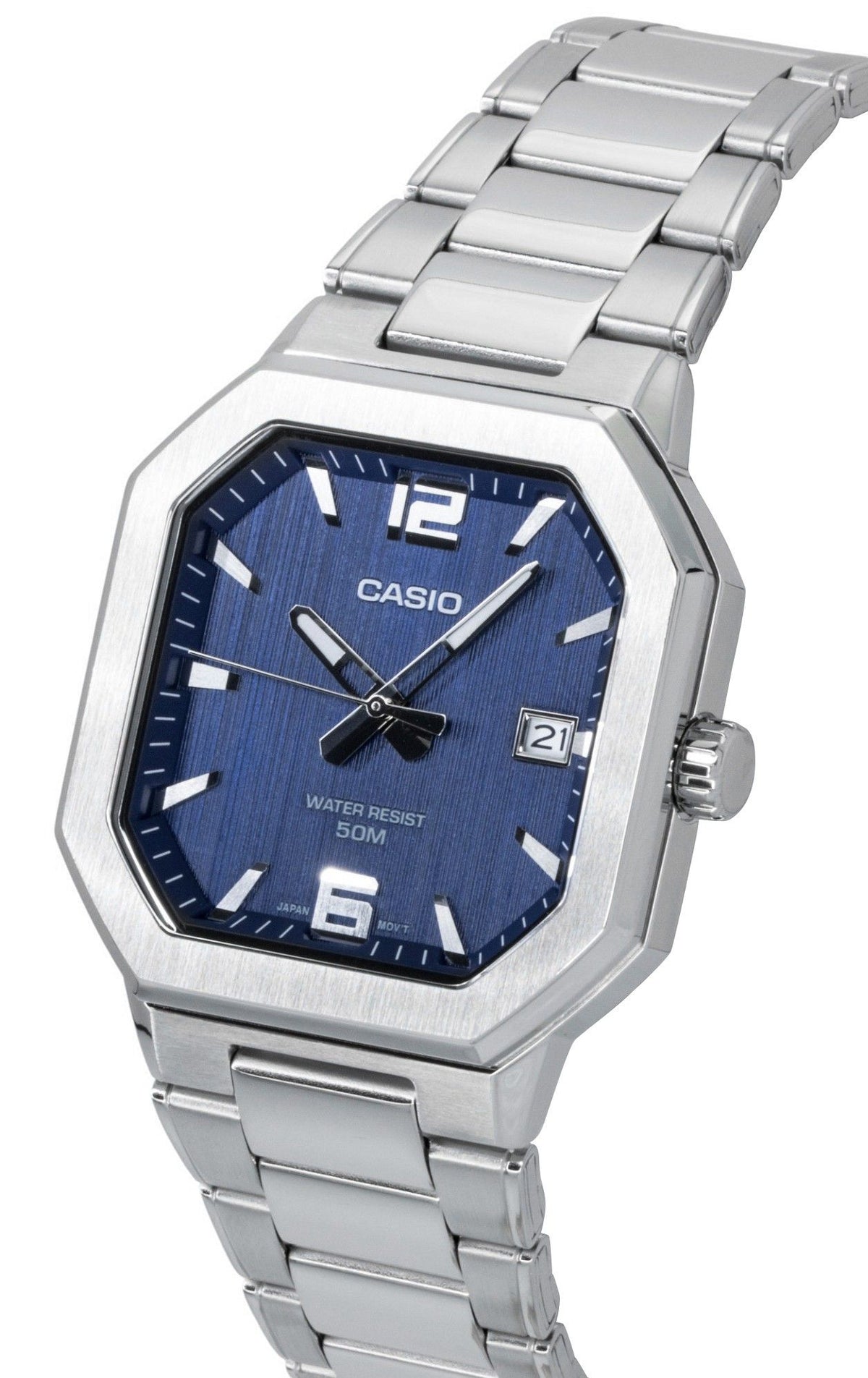 Casio Analog Stainless Steel Blue Dial Quartz MTP-B195D-2AV Men's Watch