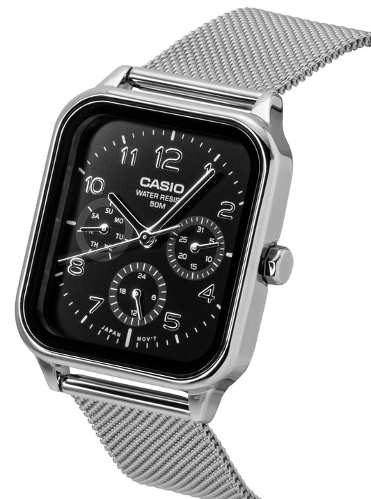 Casio Standard Analog Stainless Steel Black Dial Quartz MTP-M306M-1AV Men's Watch