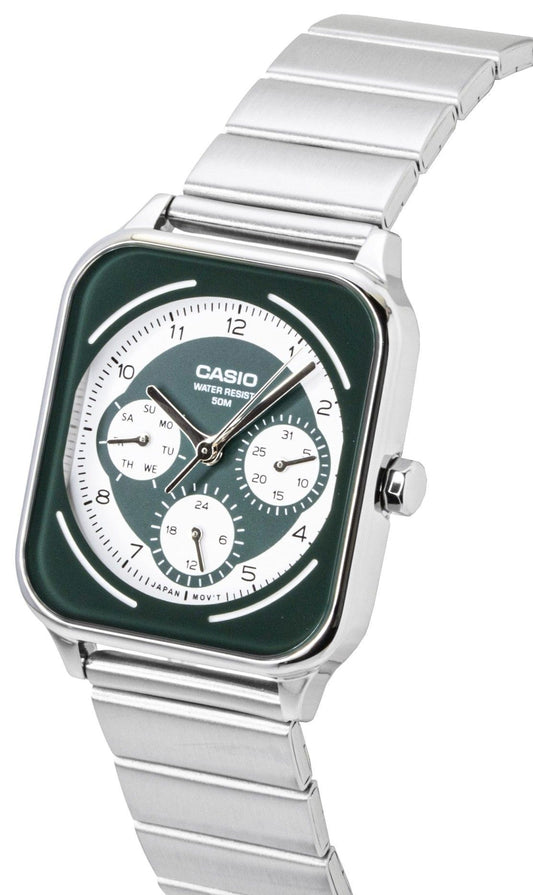 Casio Standard Analog Stainless Steel Green And White Dial Quartz MTP-M307D-3BV Men's Watch