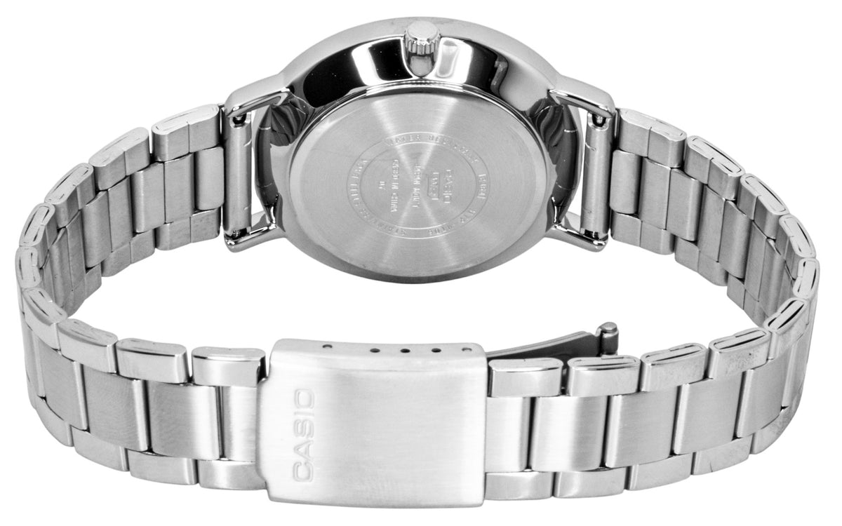 Casio Analog Stainless Steel Black Dial Quartz MTP-VT06D-1B Men's Watch