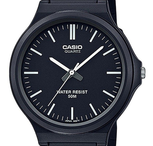 Casio Youth Analog Resin Strap Black Dial Quartz MW-240-1EV Men's Watch