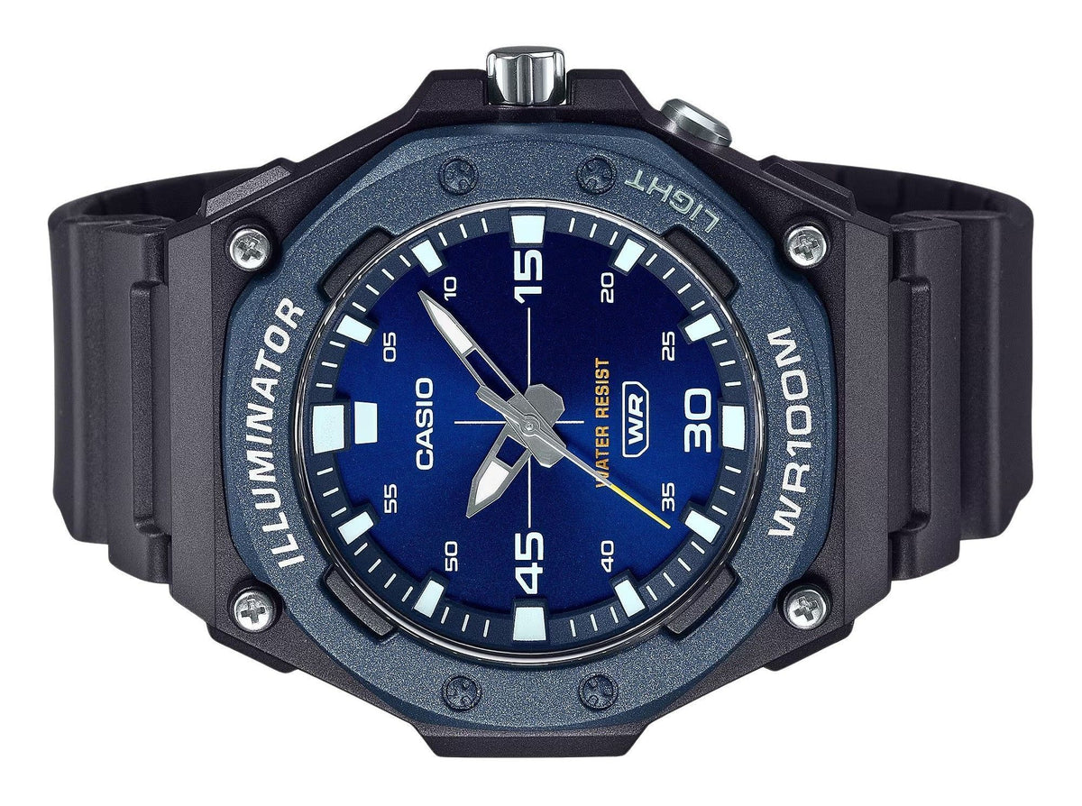 Casio Standard Analog Resin Strap Blue Dial Quartz MW-620H-2AV 100M Men's Watch