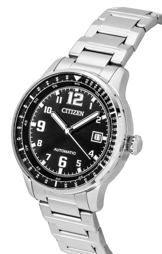 Citizen Urban Military Stainless Steel Black Dial Automatic NJ0190-51E 100M Men's Watch