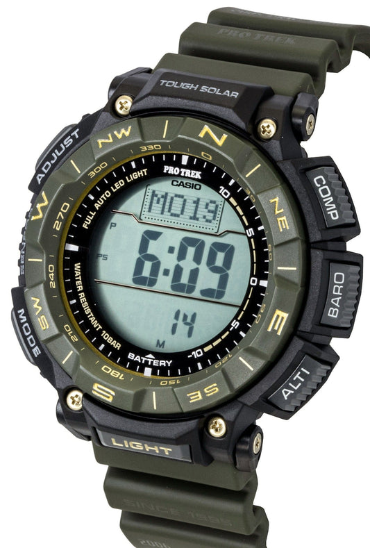 Casio Pro Trek Digital Bio-Based Resin Strap Solar PRG-340ANS-3 100M Men's Watch
