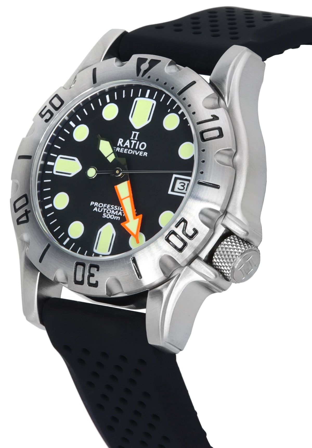 Ratio FreeDiver Professional Sapphire Black Dial Automatic RTF009 500M Men's Watch