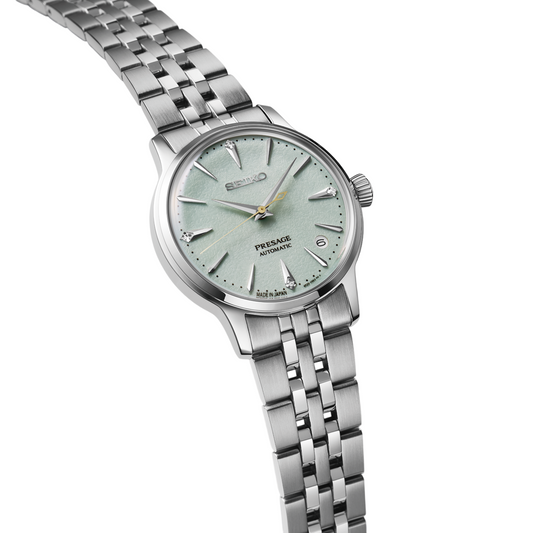 Seiko Presage Silver Stainless Steel Strap Women Watch Srpl63J1