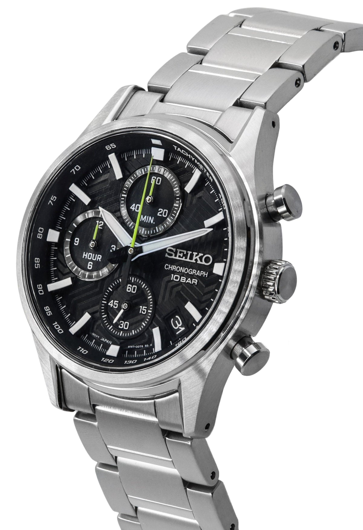 Seiko Conceptual Chronograph Black Dial Quartz SSB419P1 100M Men's Watch