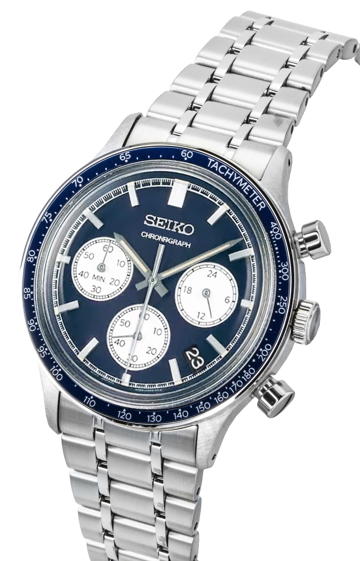 Seiko Chronograph Stainless Steel Blue Dial Quartz SSB477P1 Men's Watch