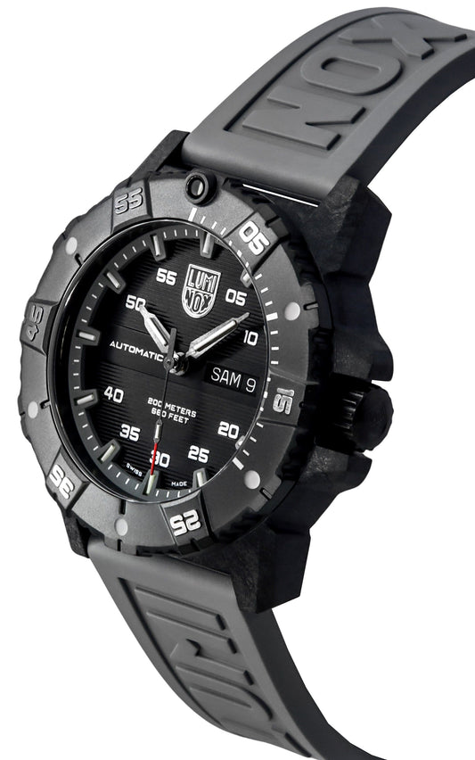 Luminox Master Carbon SEAL Grey Rubber Strap Black Dial Swiss Automatic Diver's XS.3862 200M Men's Watch