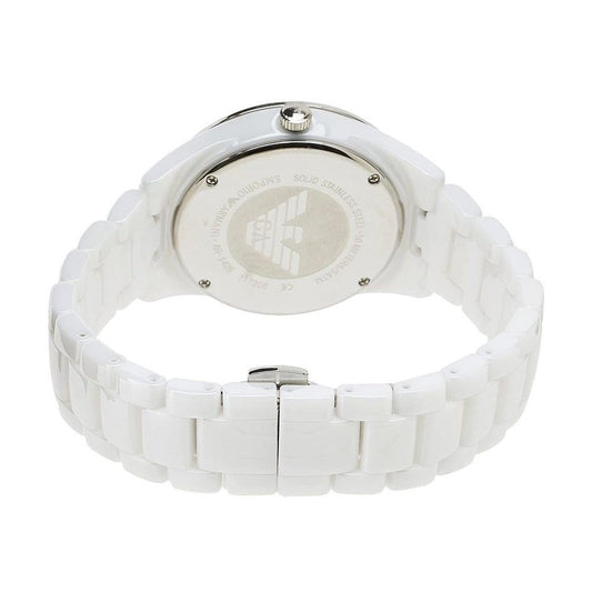 Emporio Armani Ar1456 Ladies White Crystal Watch