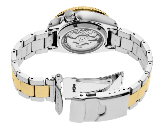 Gent'S Two-Tone Seiko 5 Divers Watch New Srpk24
