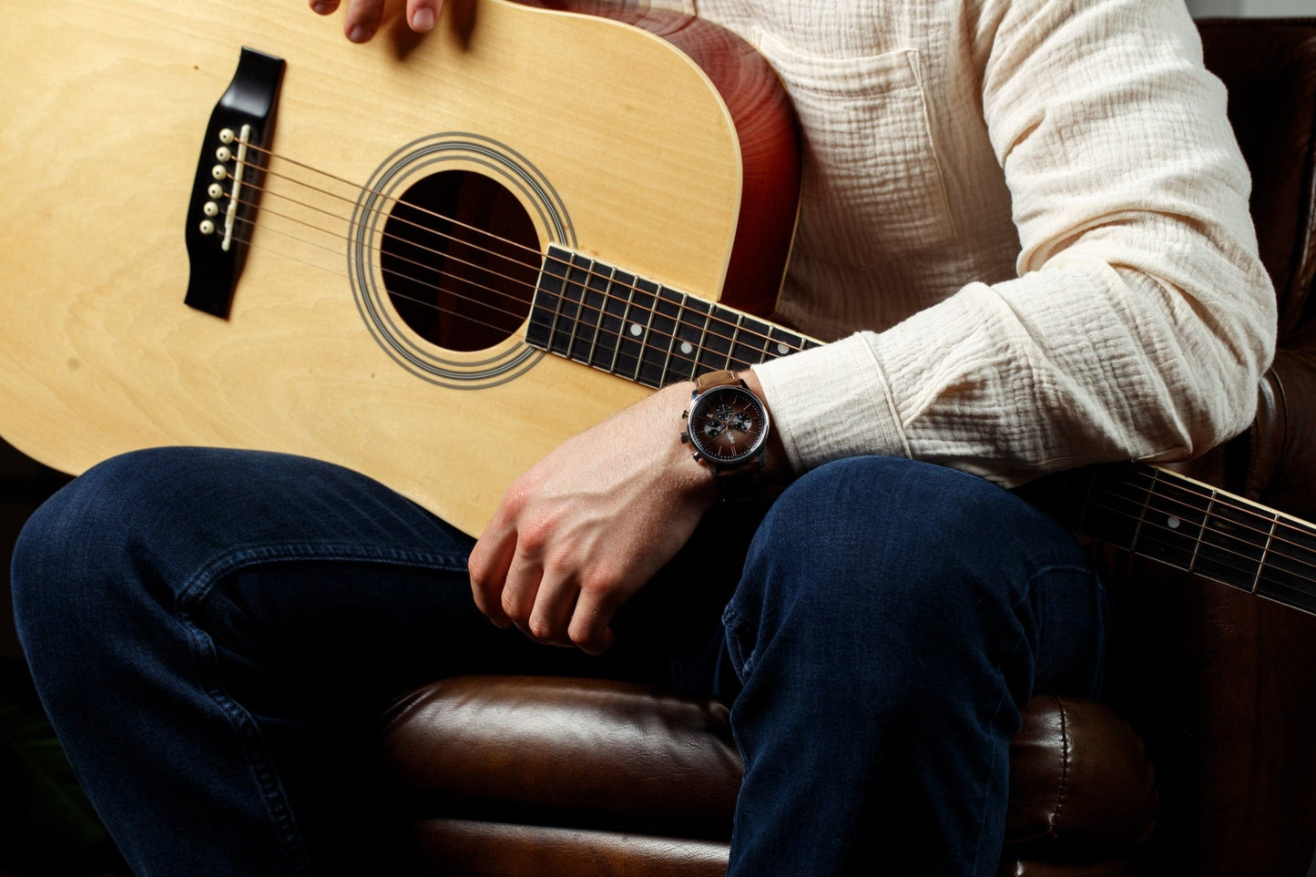 Brown Retro Chronograph Watch With Quick Release Straps - Veloce - The App For Watch Collectors