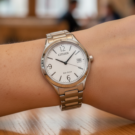 Citizen Elegance White Dial Stainless Steel Eco-Drive FE6121-67A Women's Watch — lifestyle