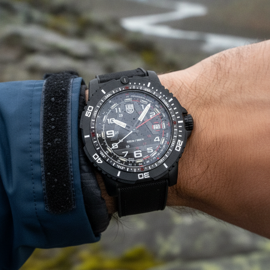 Luminox ICE-SAR Arctic Rubber Strap Black Dial Quartz Diver's XL.1081 200M Men's Watch — lifestyle