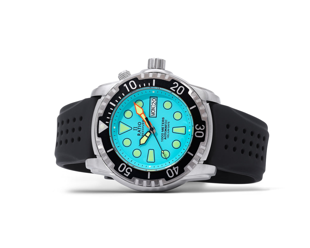 Ratio FreeDiver Helium-Safe 1000M Sapphire Automatic 1068HA90-34VA-IBLU Men's Watch