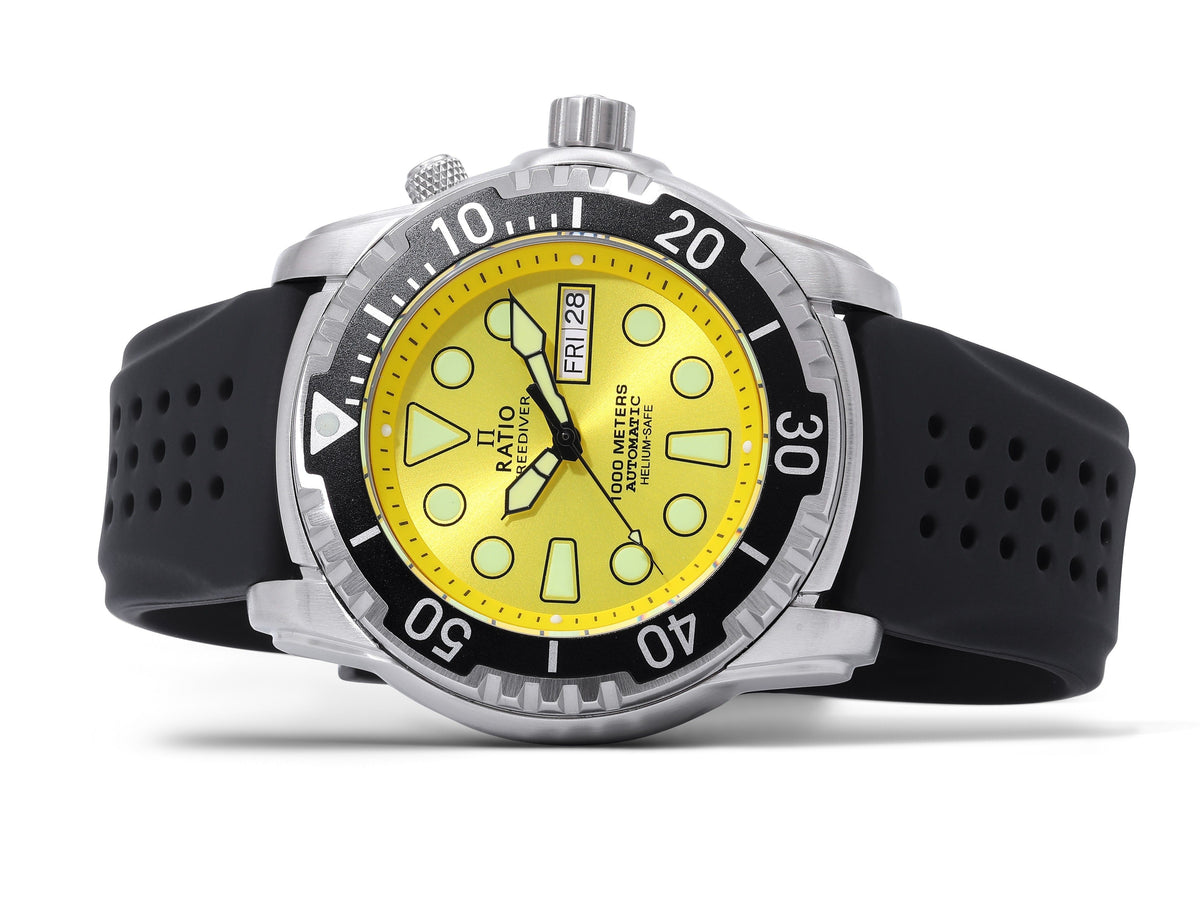 Ratio FreeDiver Helium-Safe 1000M Sapphire Automatic 1068HA90-34VA-YLW Men's Watch