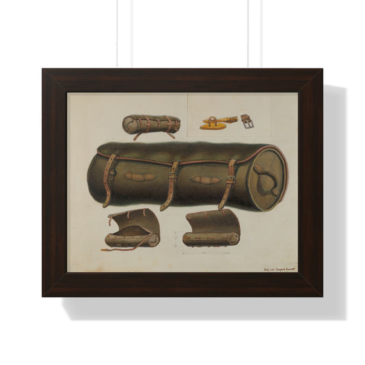 B. Berndt Rolled Leather Knapsack 1937 Framed Print - Veloce - The App For Watch Collectors