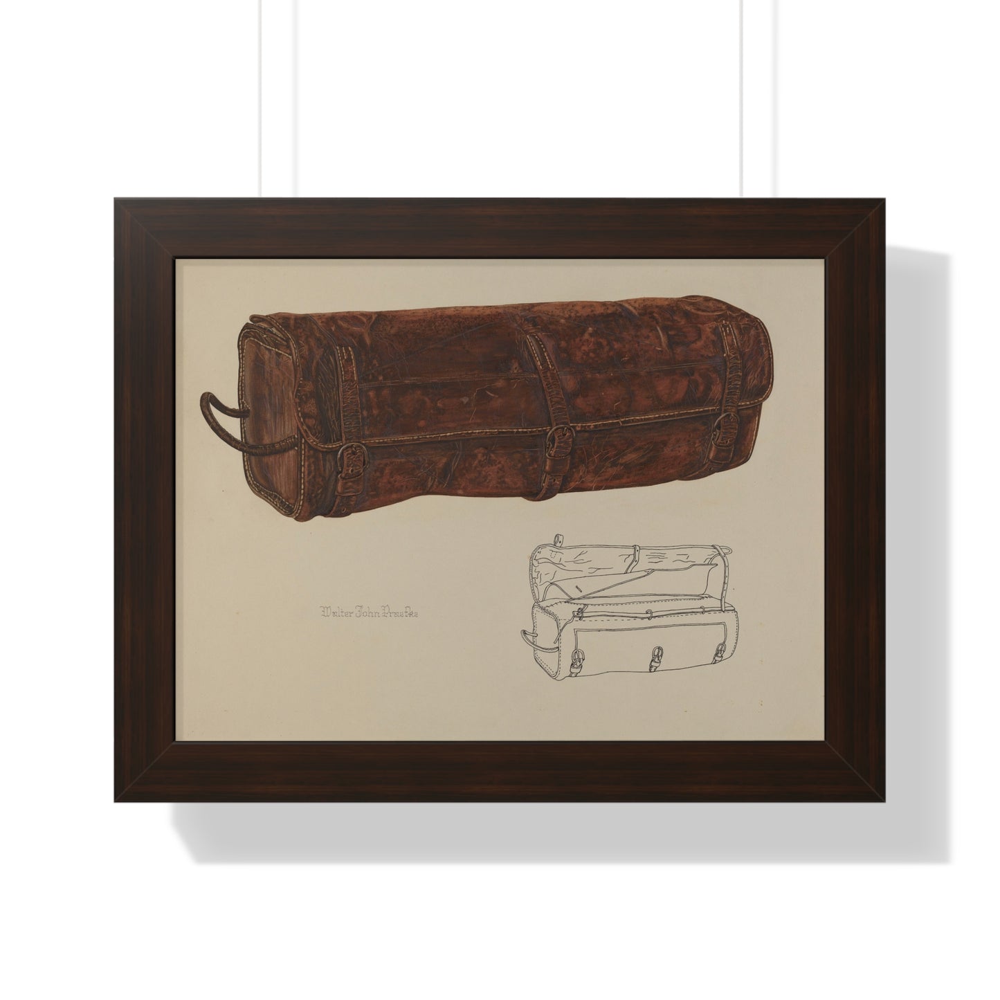 Walter Praefke Leather Mailer 1938 Framed Museum Print - Veloce - The App For Watch Collectors