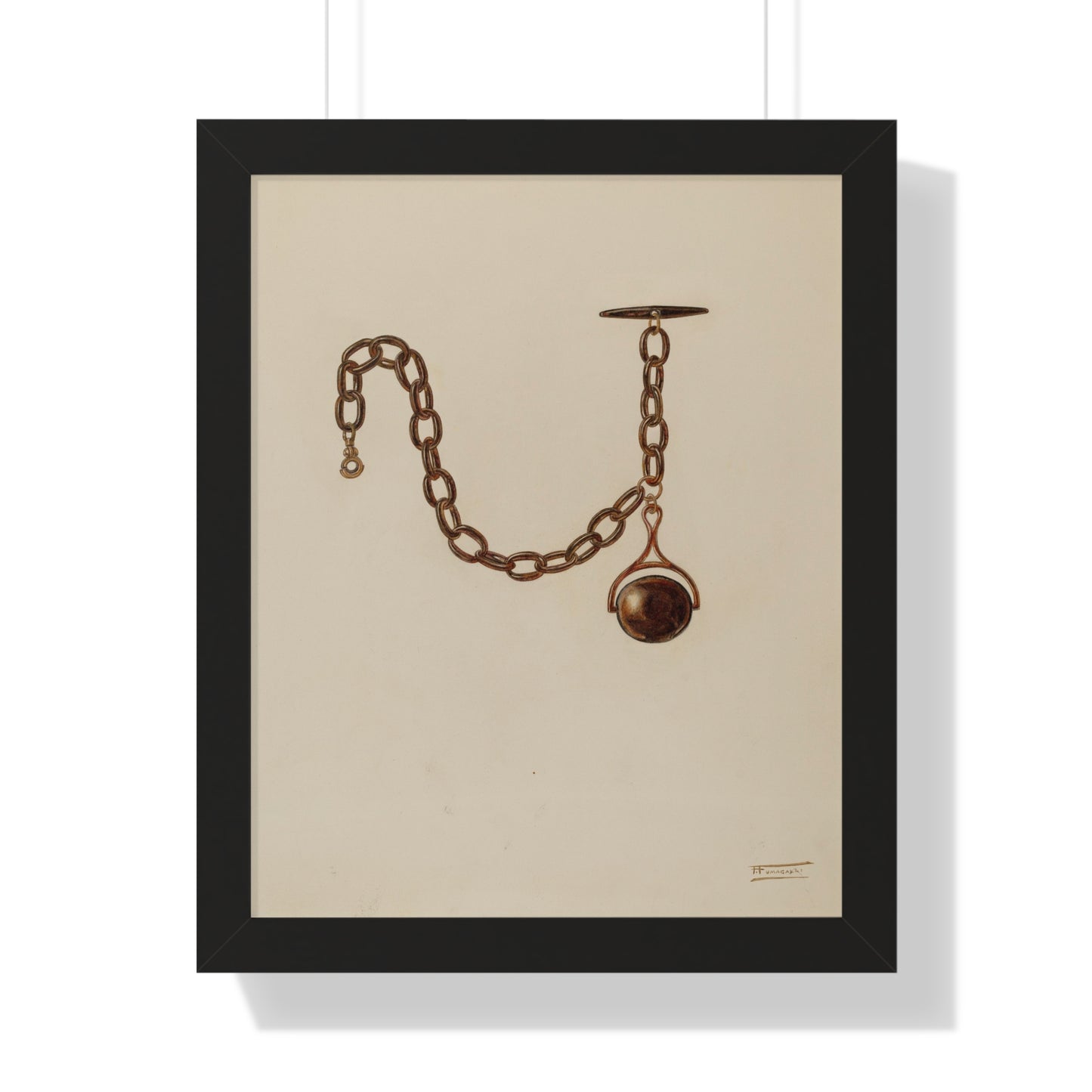 Frank Fumagalli Watch Chain 1939 Framed Matte Print - Veloce - The App For Watch Collectors