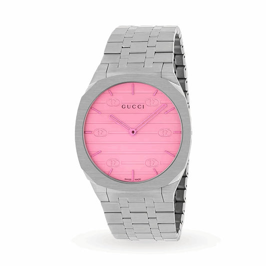 Gucci 25h Watch 38mm In Steel Ya163410