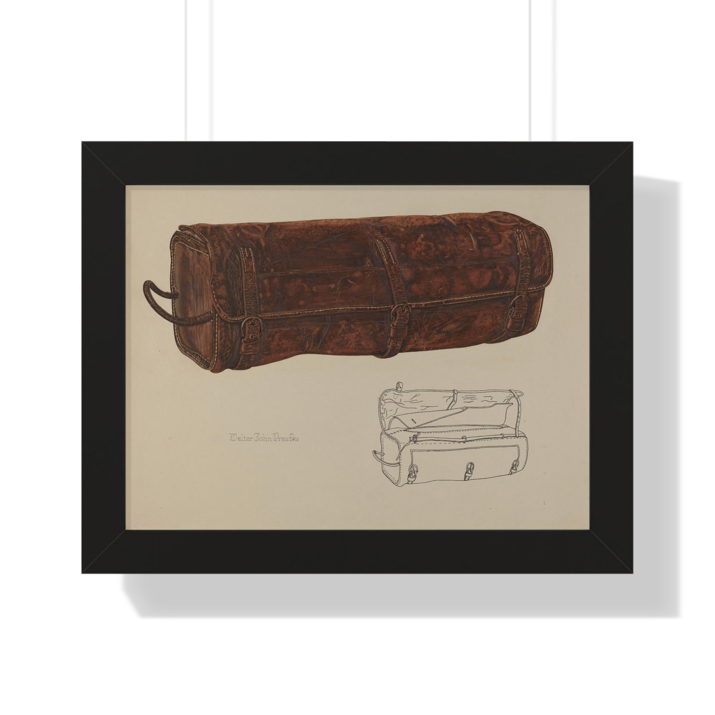 Walter Praefke Leather Mailer 1938 Framed Museum Print - Veloce - The App For Watch Collectors