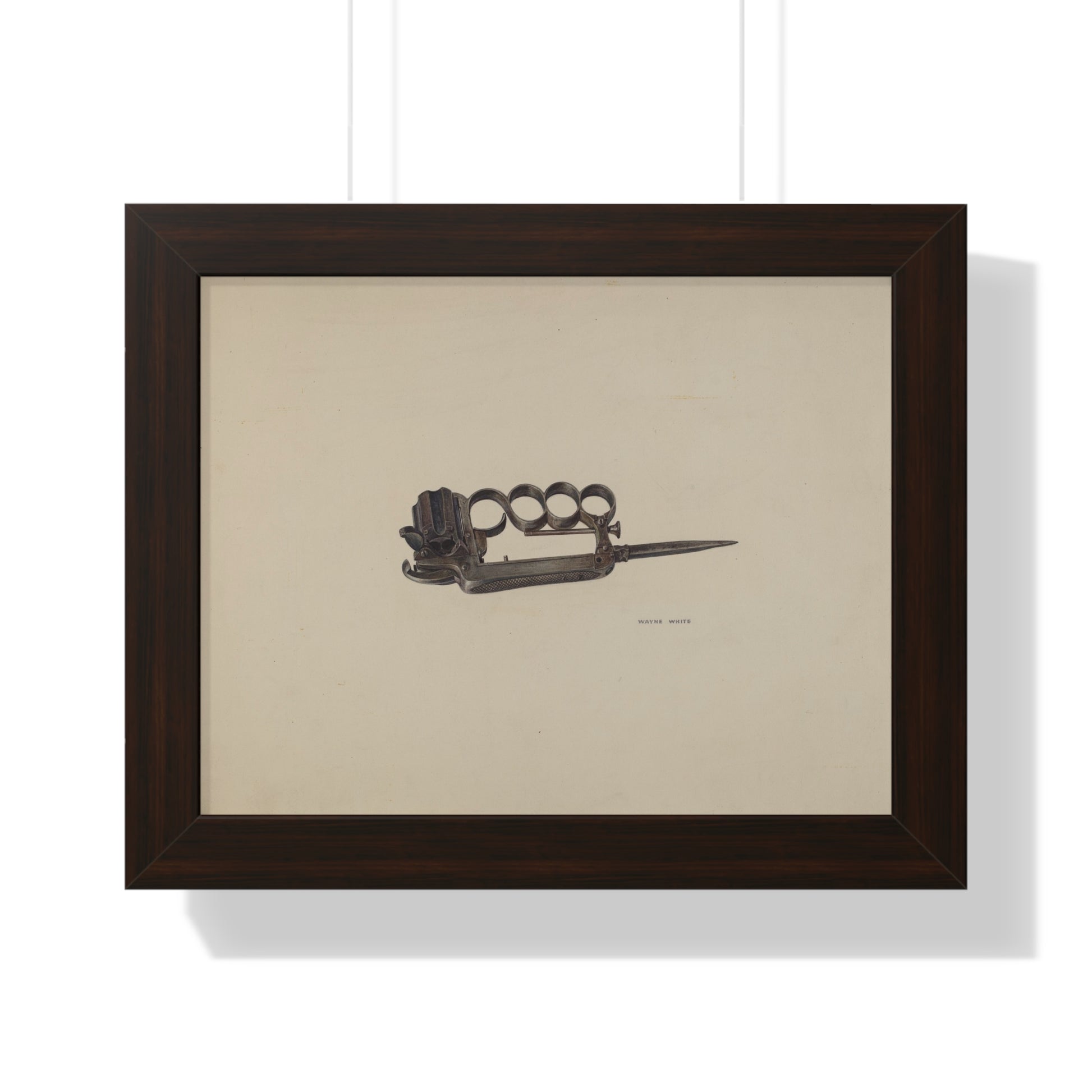 Wayne White Apache Gun 1935 1942 Framed Museum Print - Veloce - The App For Watch Collectors