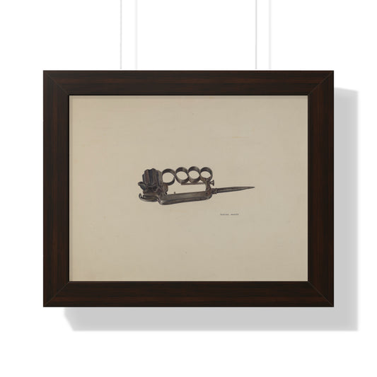 Wayne White Apache Gun 1935 1942 Framed Museum Print - Veloce - The App For Watch Collectors