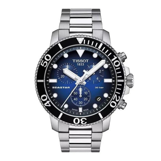 Tissot Chronograph Watch Seastar 1000 Blue T1204171104101