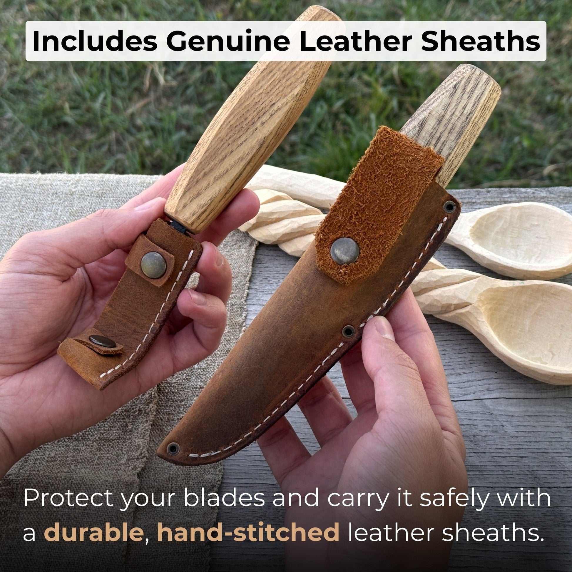2 - Piece Wooden Spoon Carving Set - Veloce - The App For Watch Collectors