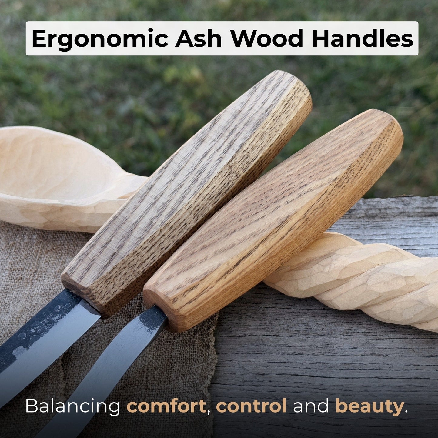 2 - Piece Wooden Spoon Carving Set - Veloce - The App For Watch Collectors