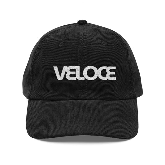 Veloce Vintage Corduroy Cap Embroidered Logo Low Profile - Veloce - The App For Watch Collectors
