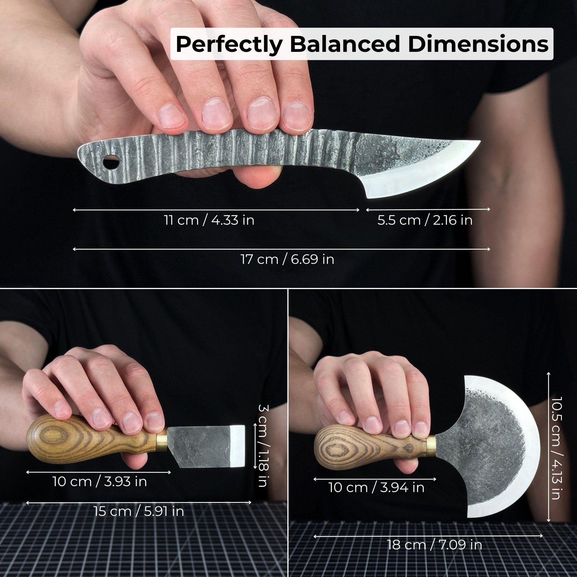 3 - Piece Leatherworking Knife Set with Leather Sheaths - Veloce - The App For Watch Collectors