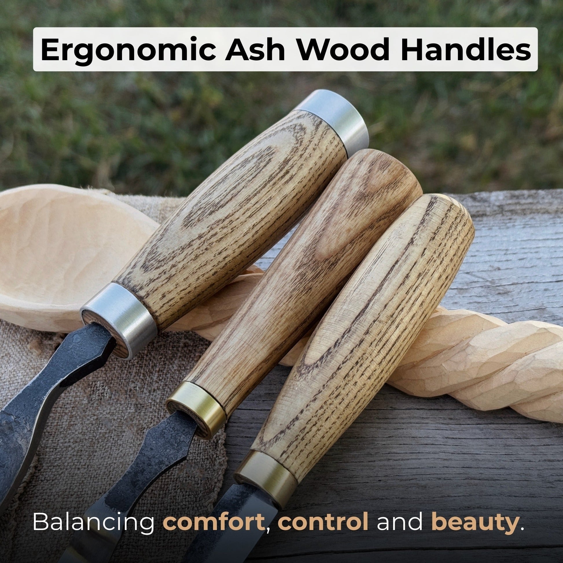 3 - Piece Spoon Carving Set with Leather Roll - Veloce - The App For Watch Collectors
