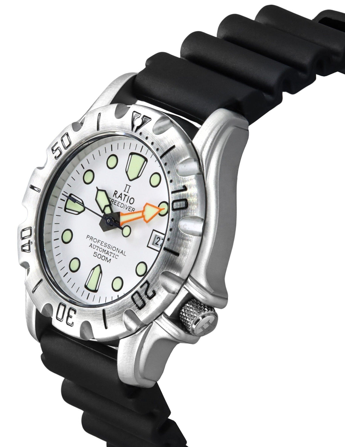 Ratio FreeDiver Professional 500M Sapphire White Dial Automatic 32BJ202A-WHT Men's Watch