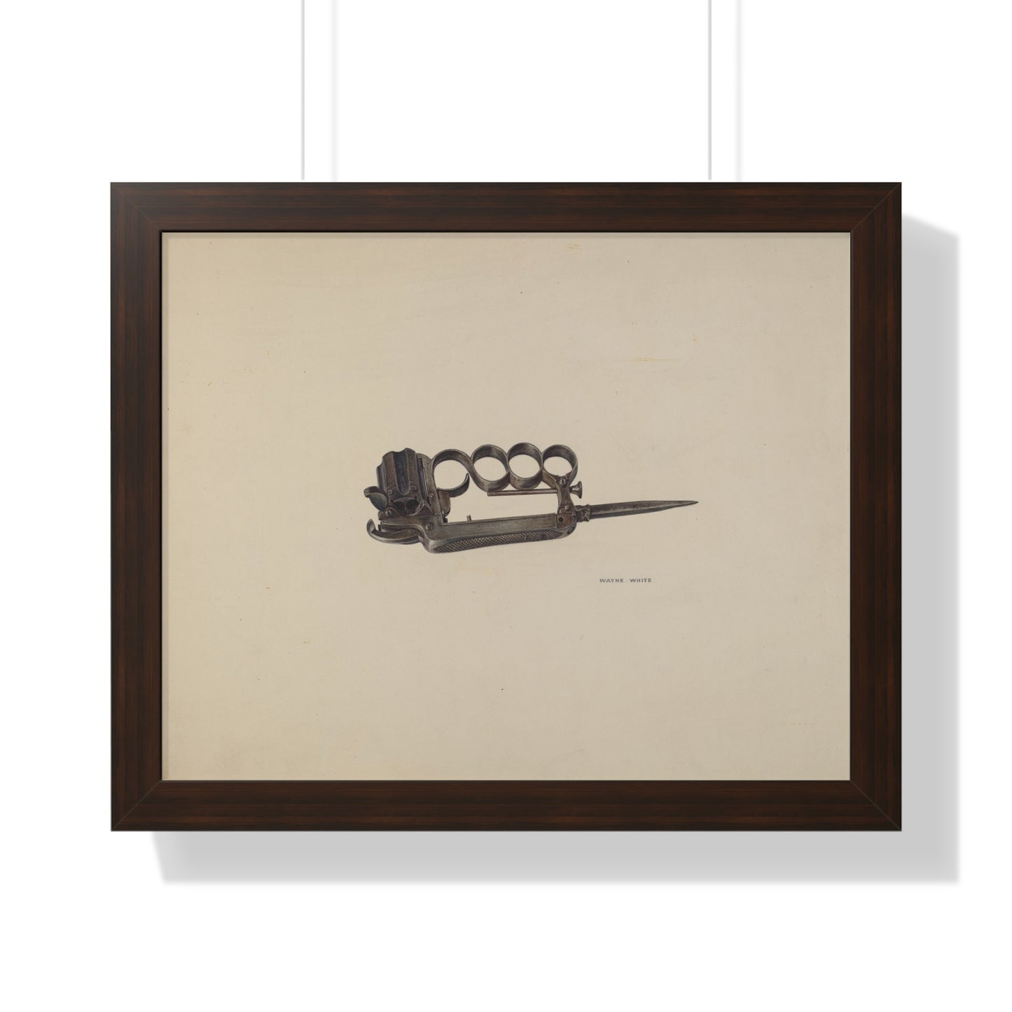 Wayne White Apache Gun 1935 1942 Framed Museum Print - Veloce - The App For Watch Collectors