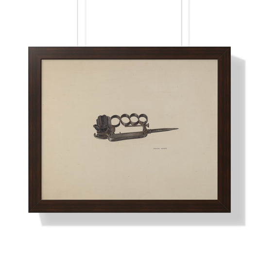 Wayne White Apache Gun 1935 1942 Framed Museum Print - Veloce - The App For Watch Collectors
