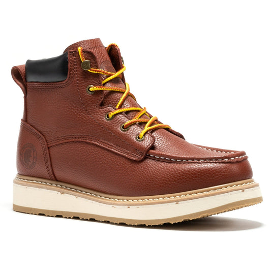 ROCKROOSTER Walker Men's 6 Inch Brown Soft Toe Wedge Work Boots SAP360 - Veloce - The App For Watch Collectors
