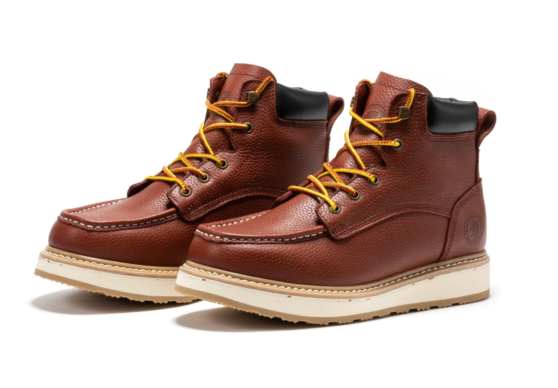 ROCKROOSTER Walker Men's 6 Inch Brown Soft Toe Wedge Work Boots SAP360 - Veloce - The App For Watch Collectors