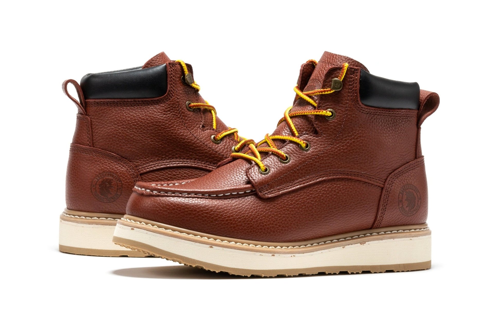 ROCKROOSTER Walker Men's 6 Inch Brown Soft Toe Wedge Work Boots SAP360 - Veloce - The App For Watch Collectors