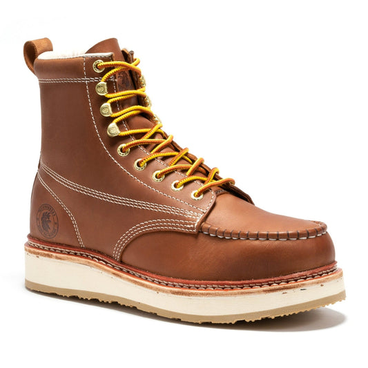 ROCKROOSTER Norwood Men's 6 inch Brown Steel Toe Wedge Work Boots SAP621 - Veloce - The App For Watch Collectors