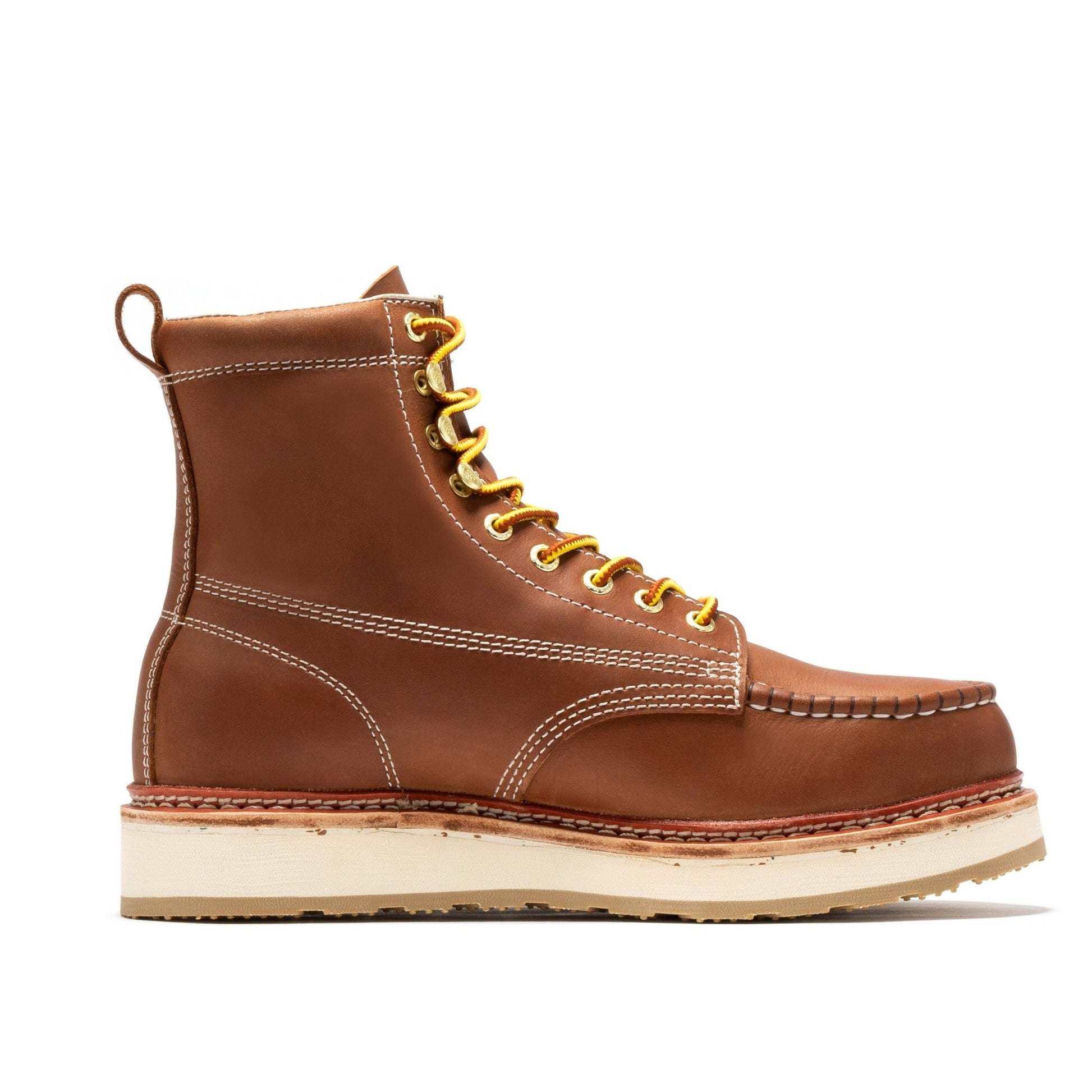 ROCKROOSTER Norwood Men's 6 inch Brown Steel Toe Wedge Work Boots SAP621 - Veloce - The App For Watch Collectors