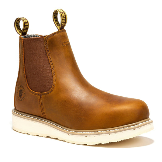ROCKROOSTER Capitola Men's 6 inch Brown Wedge Work Boots SAP102 - Veloce - The App For Watch Collectors