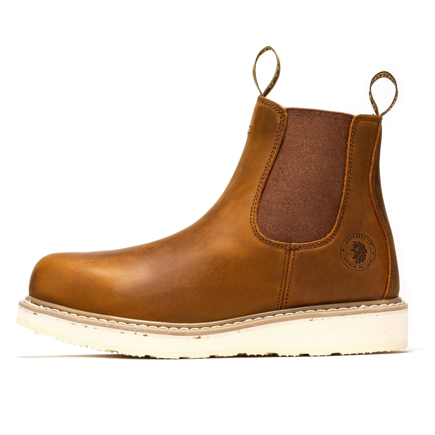 ROCKROOSTER Capitola Men's 6 inch Brown Wedge Work Boots SAP102 - Veloce - The App For Watch Collectors