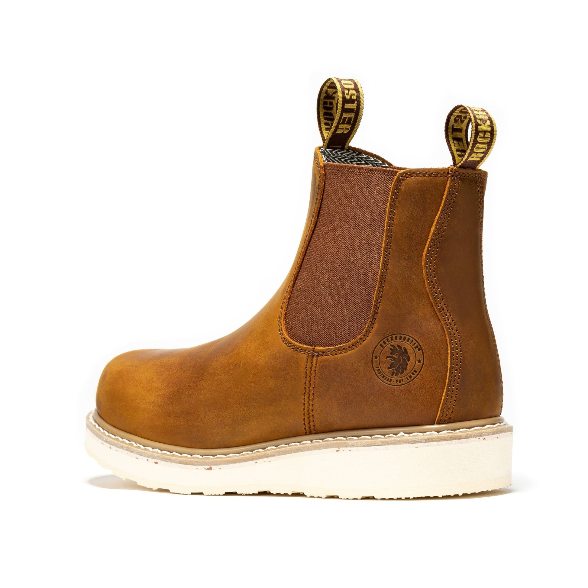 ROCKROOSTER Capitola Men's 6 inch Brown Wedge Work Boots SAP102 - Veloce - The App For Watch Collectors