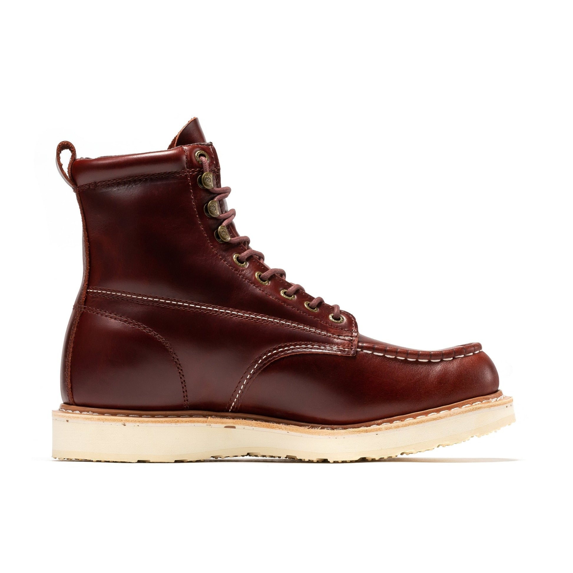 ROCKROOSTER Norwood Cherry Brown Men's 6 inch Soft Toe Wedge Work Boots SAP600 - Veloce - The App For Watch Collectors