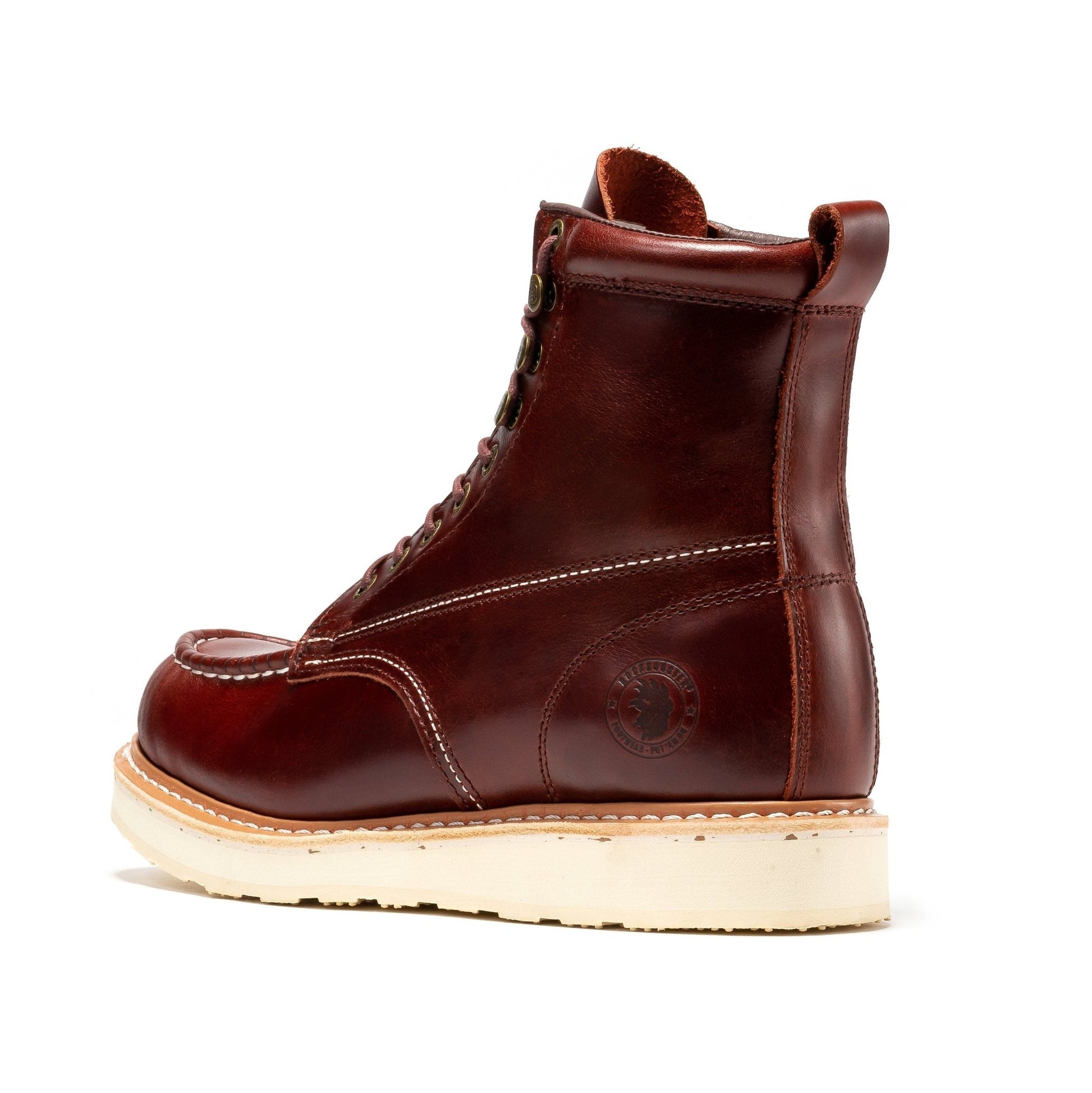 ROCKROOSTER Norwood Cherry Brown Men's 6 inch Soft Toe Wedge Work Boots SAP600 - Veloce - The App For Watch Collectors
